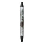 Snowy Pine Branch Winter Nature Photography Pen