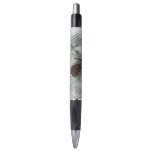 Snowy Pine Branch Winter Nature Photography Pen