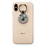 Snowy Pine Branch Winter Nature Photography Phone Ring Stand