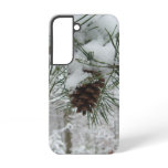 Snowy Pine Branch Winter Nature Photography Samsung Galaxy S22 Case