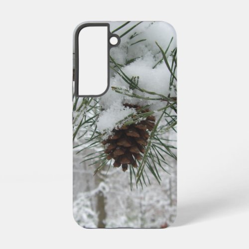 Snowy Pine Branch Winter Nature Photography Samsung Galaxy S22 Case