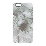 Snowy Pine Branch Winter Nature Photography Clear iPhone 6/6S Case