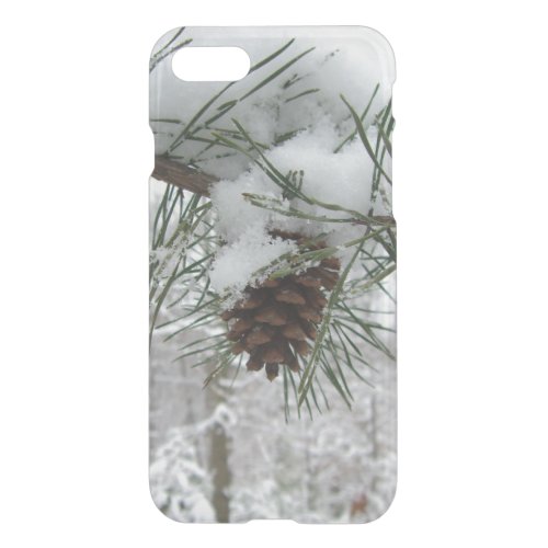 Snowy Pine Branch Winter Nature Photography iPhone SE87 Case