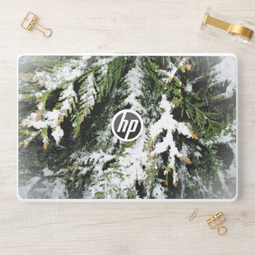 Snowy Pine Branches HP Laptop Skin