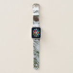 Snowy Pine Cone I Winter Nature Photography Apple Watch Band