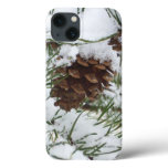 Snowy Pine Cone I Winter Nature Photography iPhone 13 Case