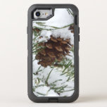 Snowy Pine Cone I Winter Nature Photography OtterBox Defender iPhone SE/8/7 Case