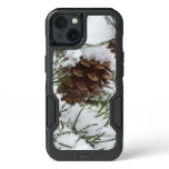 Snowy Pine Cone I Winter Nature Photography iPhone 13 Case