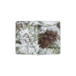 Snowy Pine Cone I Winter Nature Photography Passport Holder