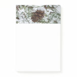 Snowy Pine Cone I Winter Nature Photography Post-it Notes