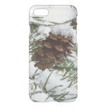Snowy Pine Cone I Winter Nature Photography iPhone SE/8/7 Case