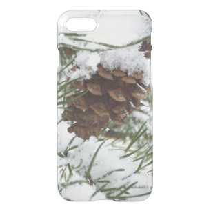 Snowy Pine Cone I Winter Nature Photography iPhone SE/8/7 Case