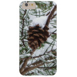 Snowy Pine Cone II Winter Nature Photography Barely There iPhone 6 Plus Case