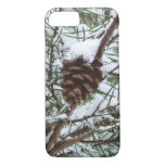 Snowy Pine Cone II Winter Nature Photography iPhone 8/7 Case