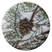Snowy Pine Cone II Winter Nature Photography Chocolate Covered Oreo (Front)