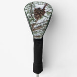 Snowy Pine Cone II Winter Nature Photography Golf Head Cover