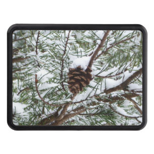 Snowy Pine Cone II Winter Nature Photography Hitch Cover