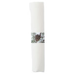 Snowy Pine Cone II Winter Nature Photography Napkin Bands