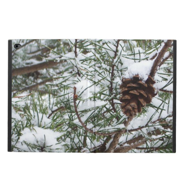 Snowy Pine Cone II Winter Nature Photography Powis iPad Air 2 Case (Outside)