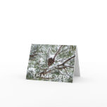 Snowy Pine Cone II Winter Nature Photography Thank You Card