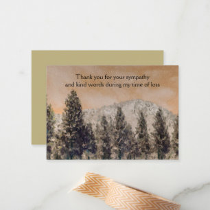 Snowy Pine Forest Thank You Card
