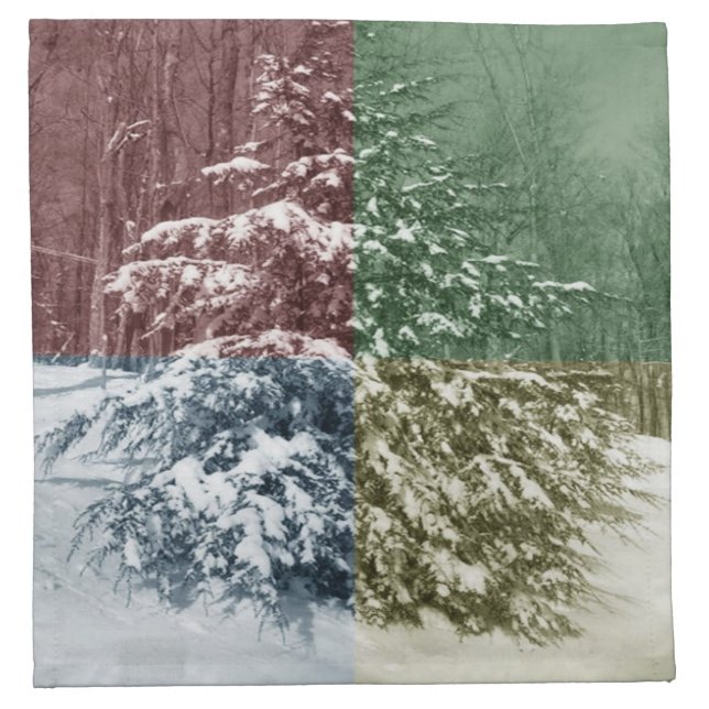 Snowy Pine Napkin (Front)