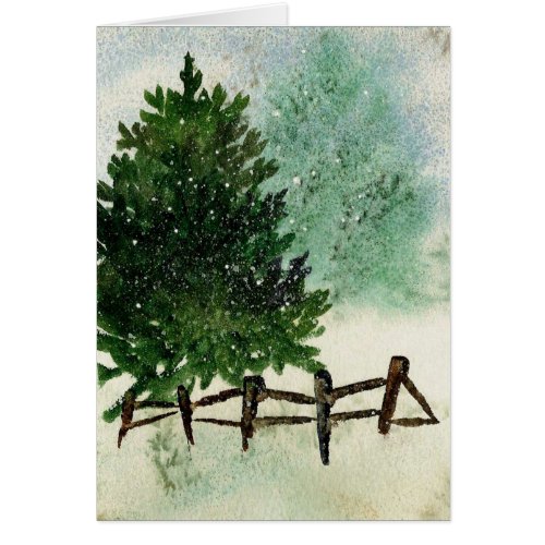 Snowy Pine Tree Blank 