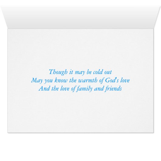 Snowy Pine Tree, Warm Winter Wishes (Inside Horizontal (Bottom))