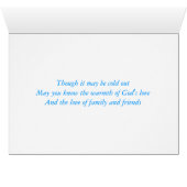 Snowy Pine Tree, Warm Winter Wishes Cards (Inside Horizontal (Bottom))