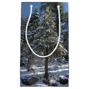 Snowy Pine Trees Christmas Gift Bag