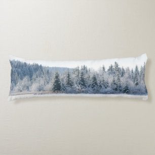 Snowy Pine Trees Dream 1 Body Pillow
