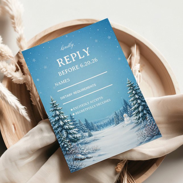 Snowy Pine Valley Beneath RSVP Card (Creator Uploaded)