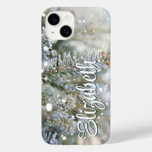 Snowy Pine Winter Case_Mate iPhone 14 Case