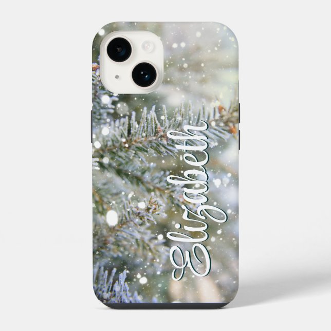 Snowy Pine Winter Iphone Case (Back)