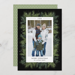 Snowy Pines Christmas Photo Card