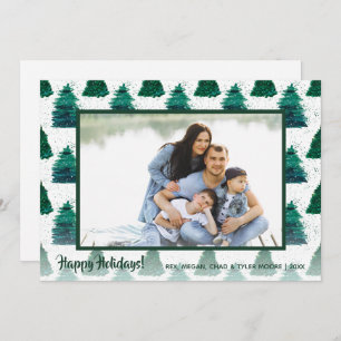 Snowy Pines Christmas Photo Holiday Card
