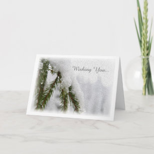 Snowy Pines Holiday Card