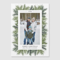 Snowy Pines Magnetic Photo Card