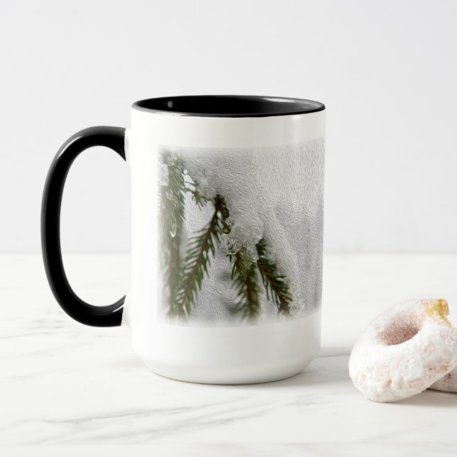 Snowy Pines Mug (With Donut)