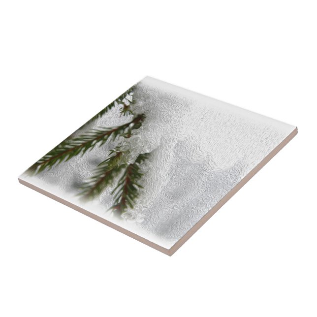 Snowy Pines Tile (Side)