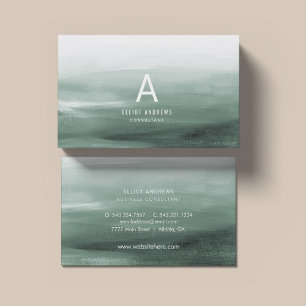 Snowy Pines Watercolor Business Card