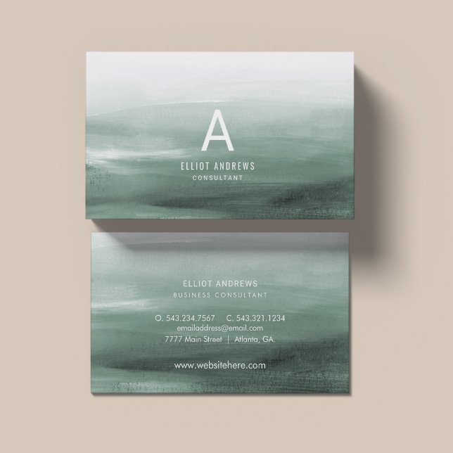 Snowy Pines Watercolor | Business Card (Creator Uploaded)