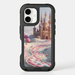Snowy Pink Candyland Fairy Castle iPhone 16 Case