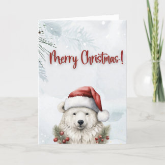 "Snowy Polar Christmas" Holiday Card