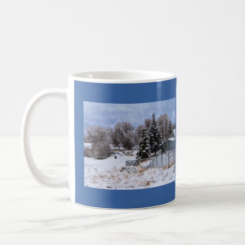 Snowy Ranch House Coffee Mug