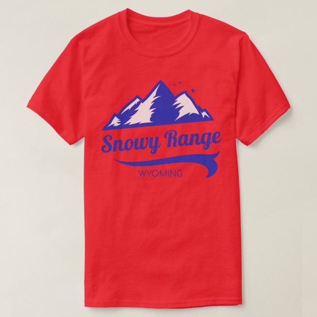 Snowy Range ski Wyoming T-Shirt (Design Front)