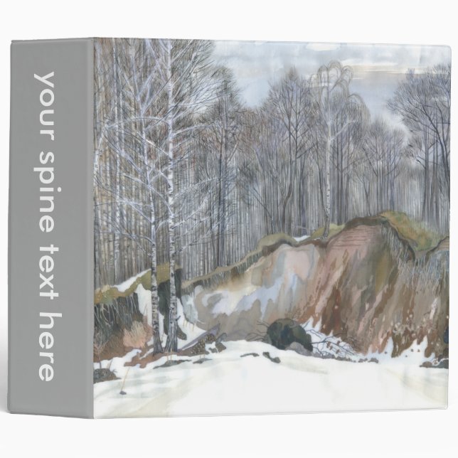 Snowy ravine 3 ring binder (Front/Spine)