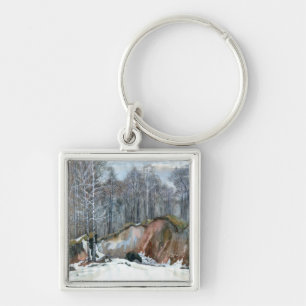 Snowy ravine keychain