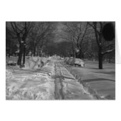 Snowy residential street (Front Horizontal)