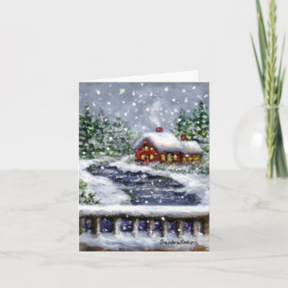 Snowy River Winter Landscape Art Note Card